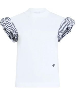Patou Faille-Sleeves T-Shirt - White