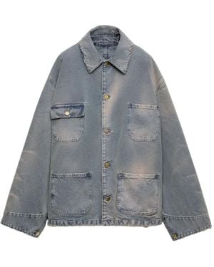 Prada Blouson Denim Jacket - Grey