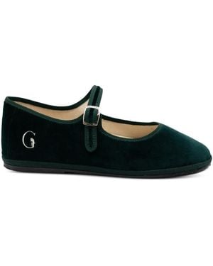 Gondolina Vignole Mary Jane Adjustable-Strap Ballet Flats - Black
