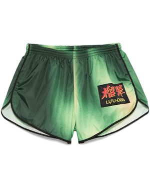 LỰU ĐẠN Retro ランニングショーツ - グリーン