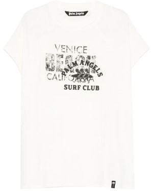 Palm Angels Graphic-Print Sleeveless T-Shirt - White