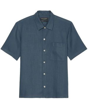 Marc O' Polo Short-Sleeve Button-Up Shirt - Blue