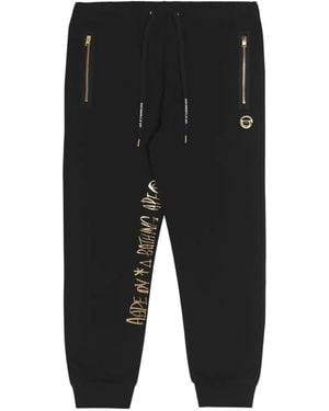 Aape By A Bathing Ape Moonface Printed Track Pants - Black