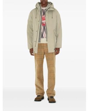Burberry Parka À Design Superposé - Neutre