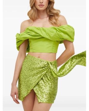 Pinko Off-Shoulder Top - Green