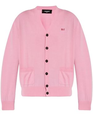 DSquared² Button-Up Cardigan - Pink