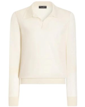 Dolce & Gabbana Knit Polo Shirt - White