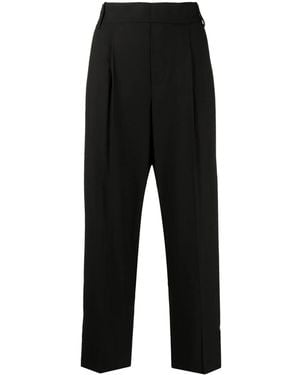 Vince Drapey Cropped-Leg Trousers - Black