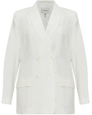 Gestuz Double-Breasted Blazer - White