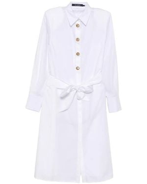 Karl Lagerfeld Belted Shirt Dress - White