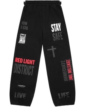 RTA Graphic-Print Sweatpants - Black