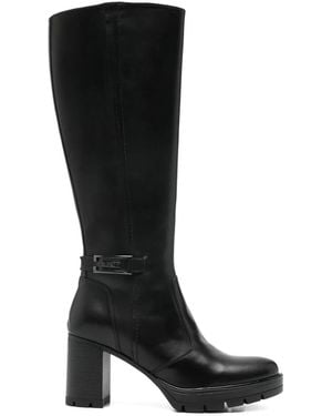 Nero Giardini Buckle-Strap Boots - Black