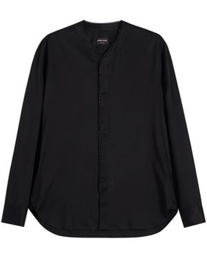 Giorgio Armani Rhinestone-Embellished Shirt - Black
