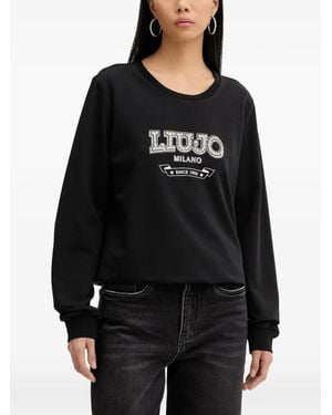 Liu Jo Top Met Logo - Zwart