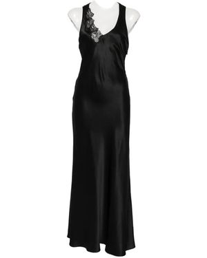 SIR. Montparnasse Lace-Trim Racerback Maxi Dress - Black