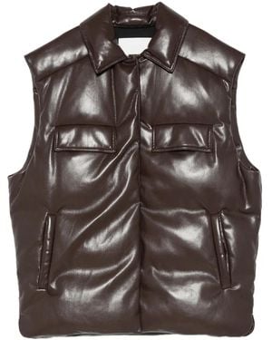 Nanushka Padded Pocket Gillet - Brown