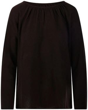 Allude Top Con Scollo Arricciato - Nero