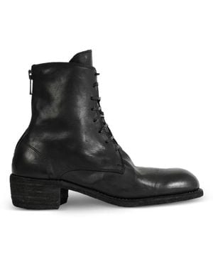 Guidi Botines Con Cordones - Negro