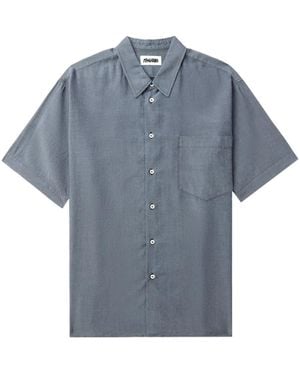 Magliano Logo-Print Lyocell Shirt - Blue