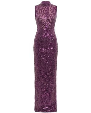 long sleeve short backless dress Simple Purple Backless Chiffon Long Prom Dress with High Slit, Purple –  abcprom main image 1