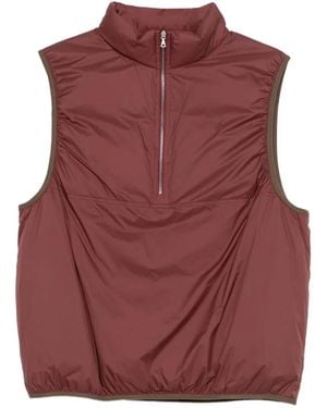 AURALEE Ripstop Zip-Neck Vest - Purple
