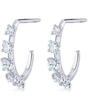 Kwiat 18Kt Petite Starry Night Diamond Hoop Earrings - Metallic