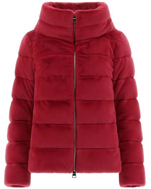 Herno Giacca Con Scollo A Imbuto - Rosso