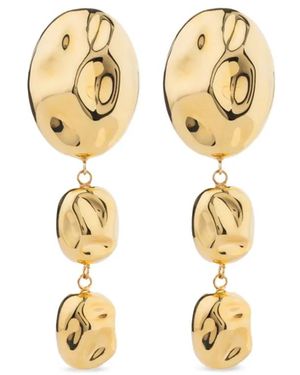 FEDERICA TOSI Hammered-Effect Drop Earrings - Metallic