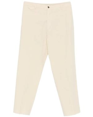 Dell'Oglio Belt-Loops Front-Button Trousers - White