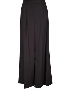 Twp Avery Pleated Palazzo Trousers - Black