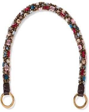 Etro Rhinestones Bag Handle - White