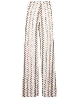 PHO® Firenze Zigzag-Print Straight-Leg Trousers - White