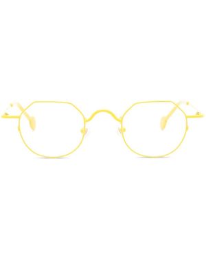 L.A. EYEWORKS Brille Mit Geometrischem Gestell - Gelb
