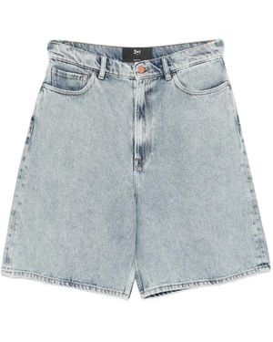 3x1 High-Waisted Shorts - Blue