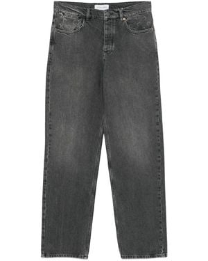 Marine Serre Moon-Print Belt-Loop Jeans - Grey