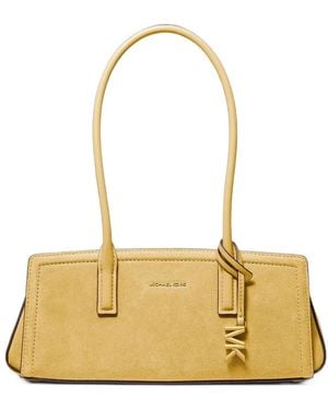Michael Kors Logo-Plaque Suede Tote Bag - Metallic
