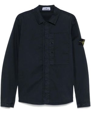 Stone Island コンパスバッジ シャツ - ブルー