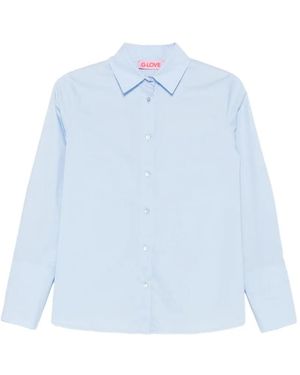 Carla G Button-Down Long-Sleeved Shirt - Blue