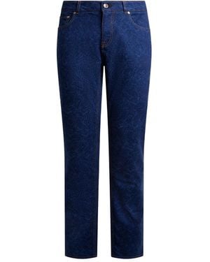 Etro Jeans mit Paisleymuster - Blau