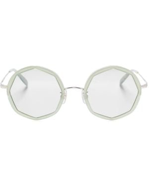 Megane and Me Edie Geometric-Frame Sunglasses - White