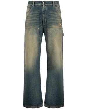 Amiri Faded Panelled Jeans - Blue