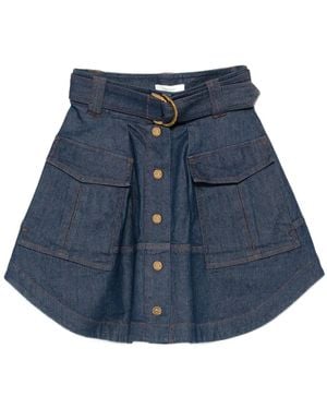 Zimmermann Gonna Cargo Con Bottoni - Blu