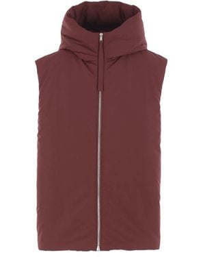 Jil Sander Hooded Zip-Up Gilet - Purple