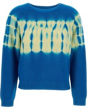 Suzusan Tie-Dye Cropped Jumper - Blue