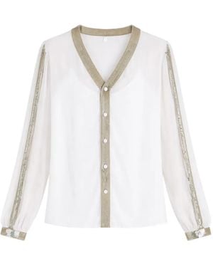 Temperley London Filigree Sequin-Embellished Shirt - White