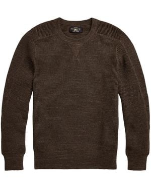 RRL Maglione A Nido D'Ape - Marrone