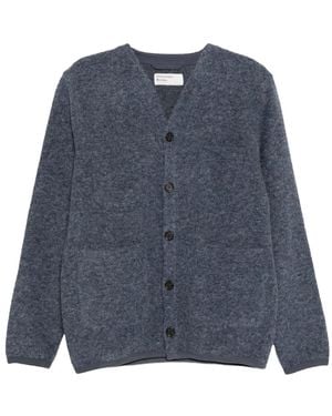 Universal Works V-Neck Cardigan - Blue