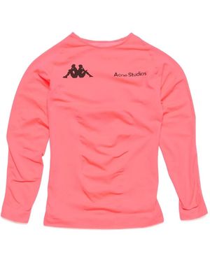 Acne Studios X Kappa Logo T-Shirt - Pink