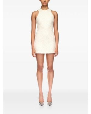 David Koma Sequin-Embellished Sleeveless Mini Dress - White
