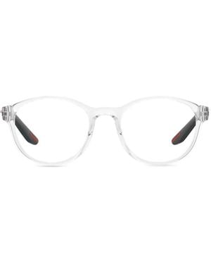 Prada Linea Rossa Brille Mit Rundem Gestell - Weiß